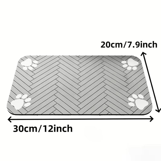 Pet Feeding Mat Absorbent Waterproof Dog and Cat Food Water Bowl Placemat