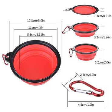 Collapsible Pet Bowl Silicone Dog Cat Travel Food Water Bowl Portable Outdoor