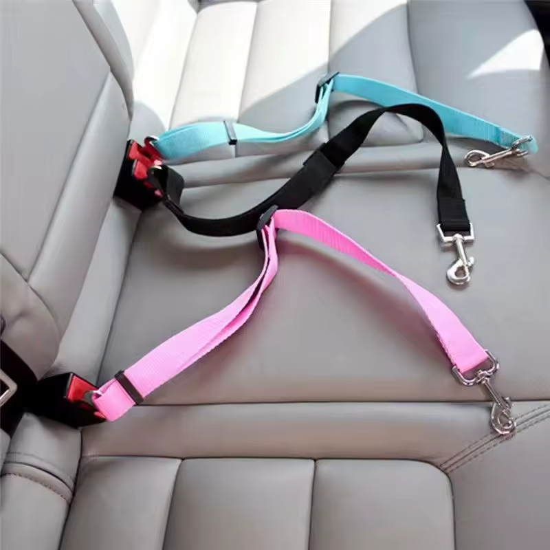 Dog Car Seat Belt Adjustable Safety Lead Travel Harness Restraint Leash