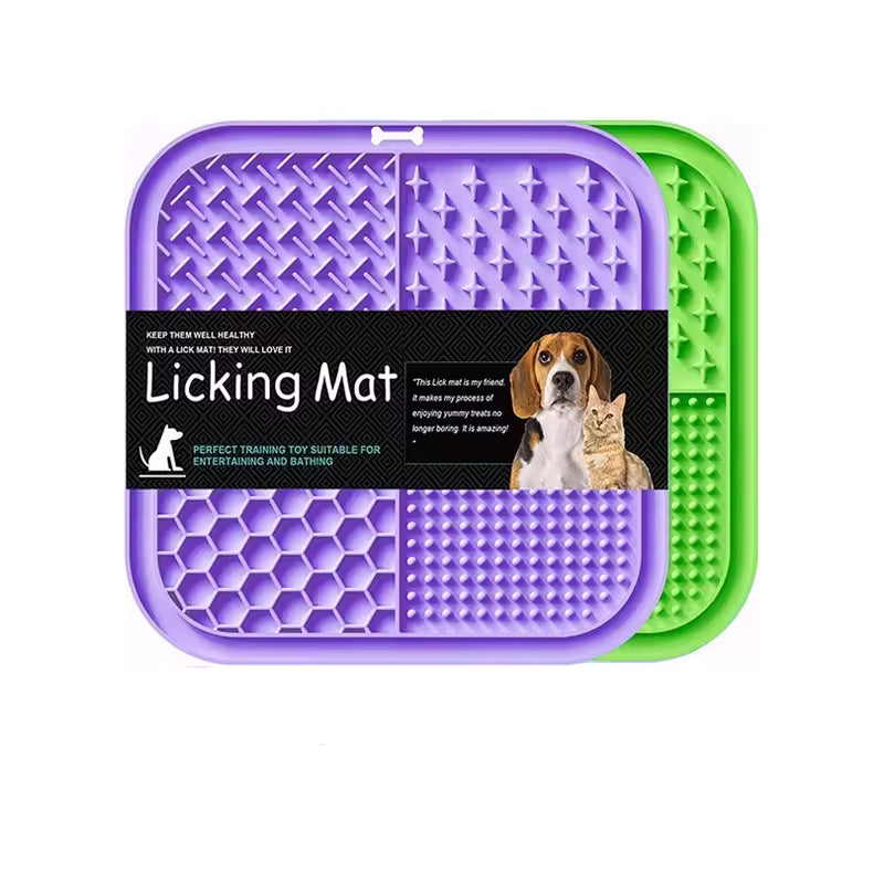 Silicone Pet Lick Mat Slow Feeder Suction Cup Anti Choking Dog and Cat Feeding Mat