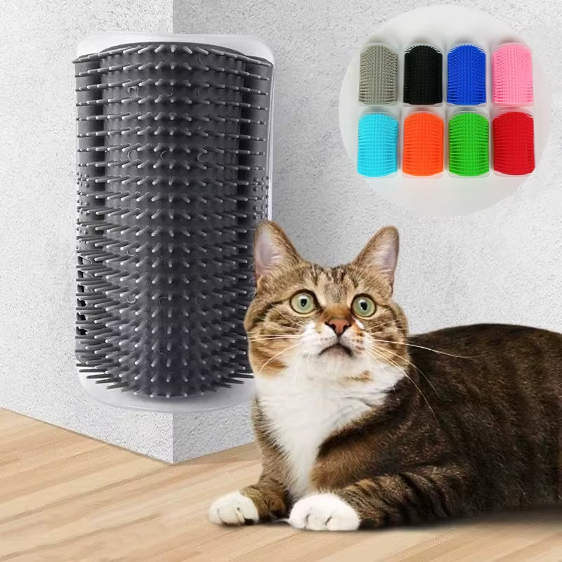 Cat Corner Groomer Self Cleaning Brush Hair Remover Scratcher