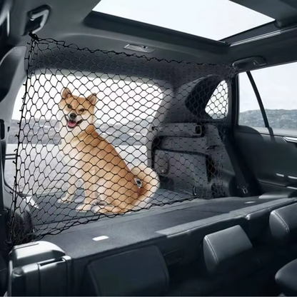 Car Dog Safety Net Boot Barrier Rear Seat Partition Elastic Pet Guard
