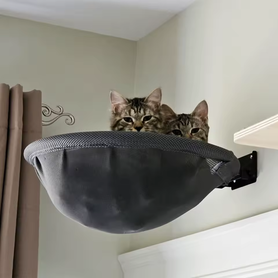 Cat Hammock Wall Mountable Foldable Cat Bed Stable Breathable