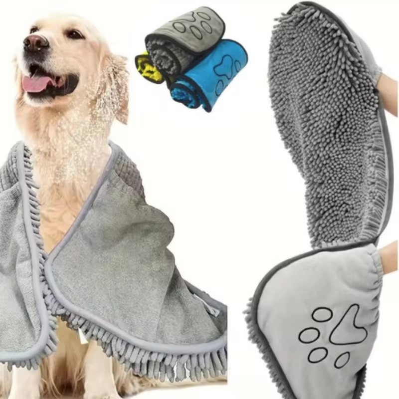 Super Absorbent Pet Towel Quick Dry Dog Cat Bath Towel Soft Drying Robe