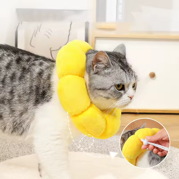 Sunflower Pet Recovery Collar Soft Anti Lick Adjustable Dog Cat Cone Collar