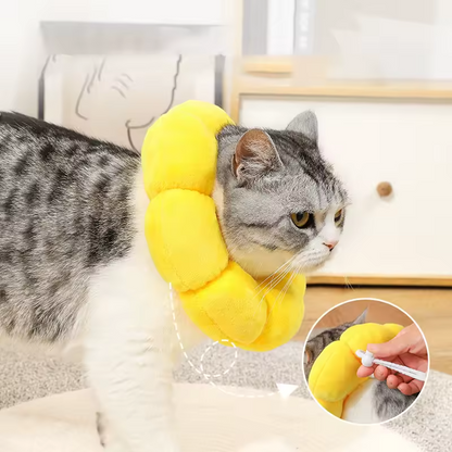 Sunflower Pet Recovery Collar Soft Anti Lick Adjustable Dog Cat Cone Collar