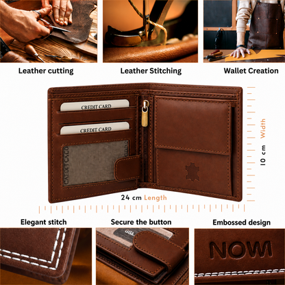 Full Grain Brown Leather Wallet