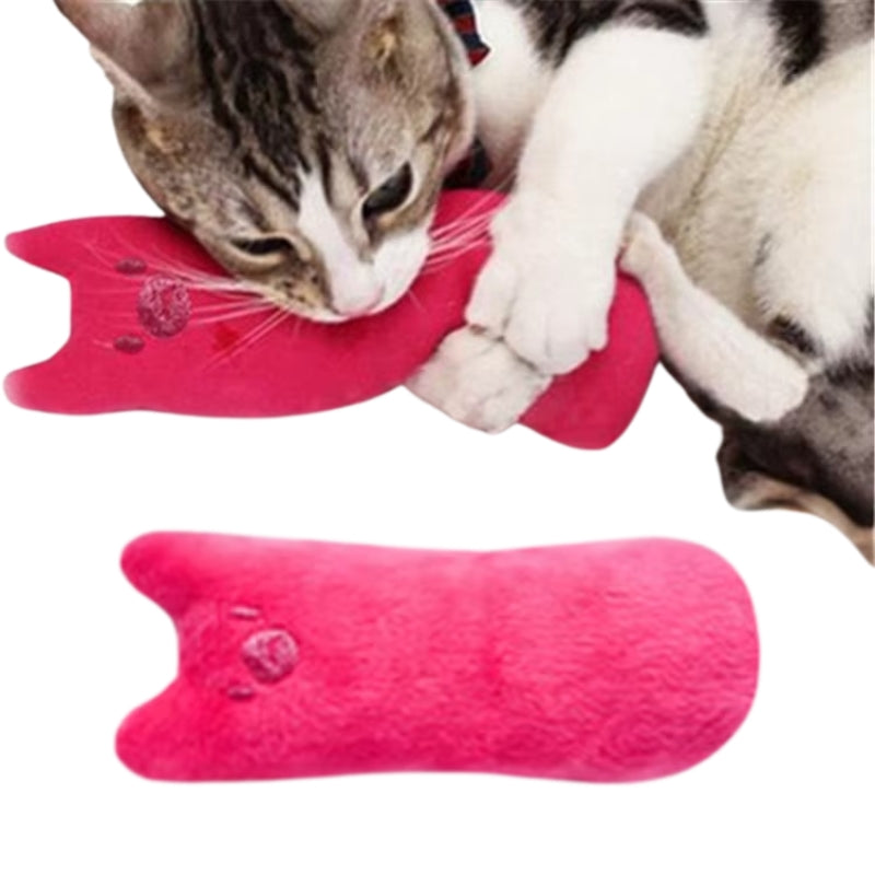 Catnip Cat Toy Plush Chew Teeth Cleaning Interactive Kitten Bite Toy