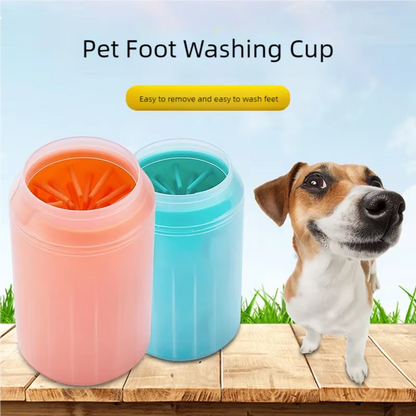 Dog paw cleaner cup, silicone brush, portable foot cleaner