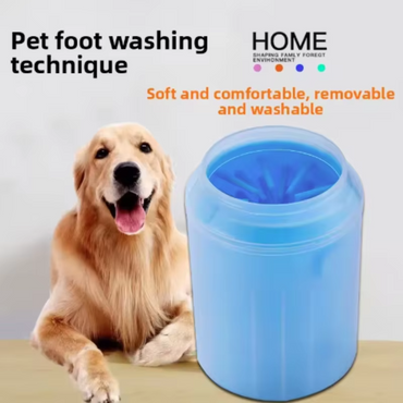 Dog paw cleaner cup, silicone brush, portable foot cleaner