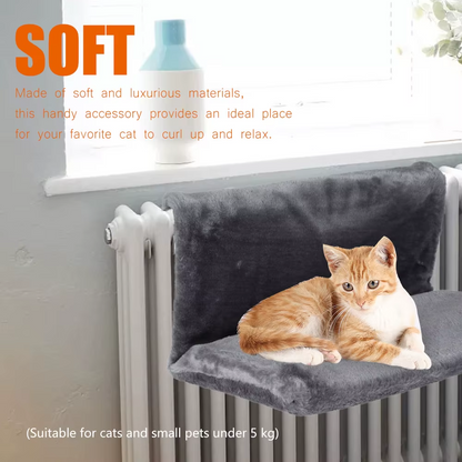 Cat radiator lounger /hammock with metal frame, warm cat bed