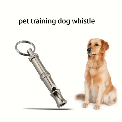 1/2PCS Adjustable Dog Whistle Anti Bark Training Recall with Keyring