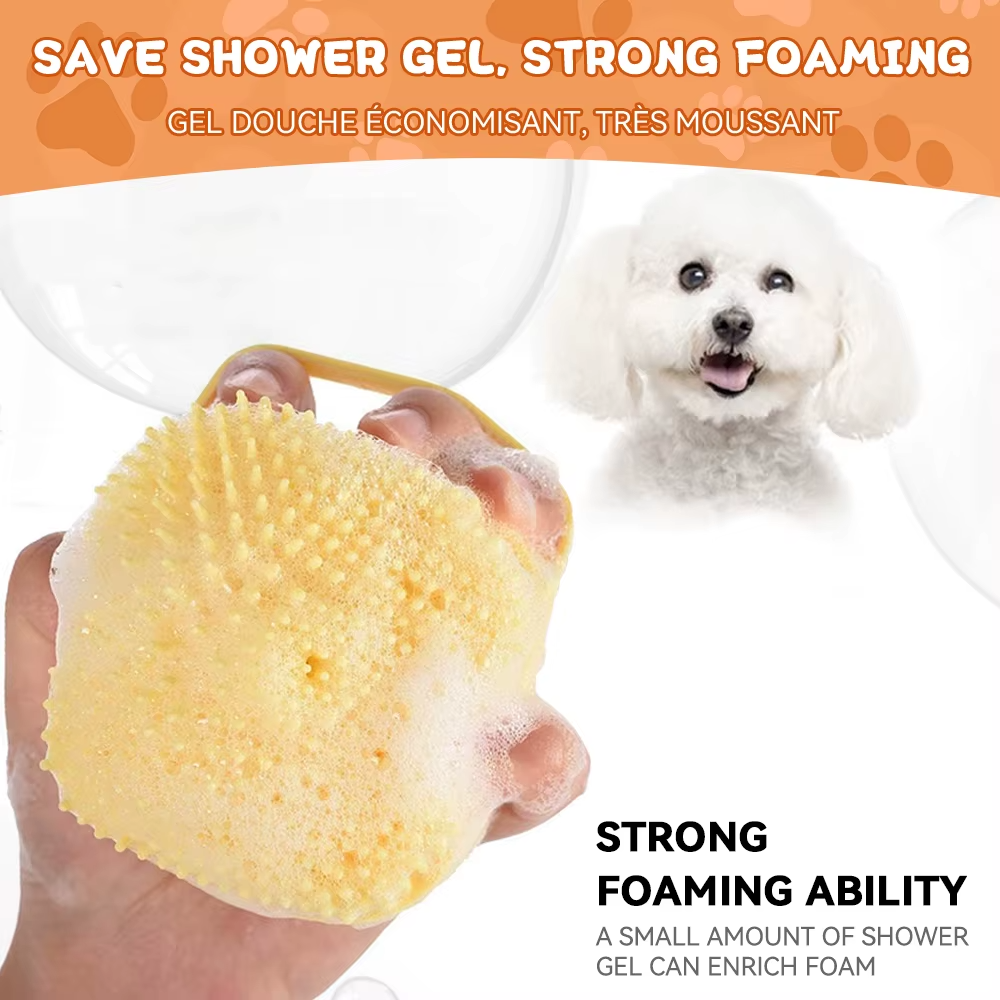 Pet Bath Glove Dog and Cat Silicone Brush Grooming Massage Cleaning Tool