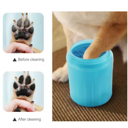 Dog paw cleaner cup, silicone brush, portable foot cleaner