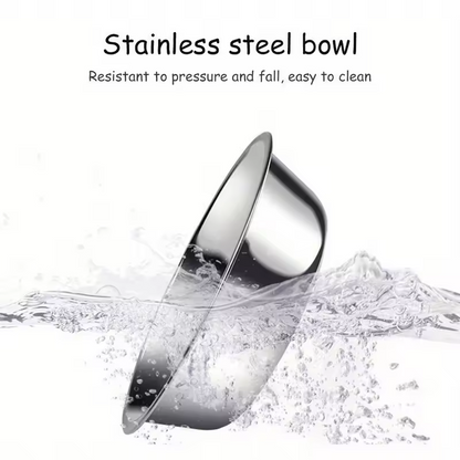 2 in 1 Rotating Pet Bowl Cat and Dog Feeder Non Slip Elevated Feeding Bowl