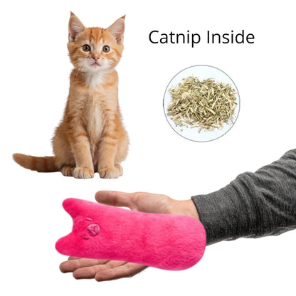 Catnip Cat Toy Plush Chew Teeth Cleaning Interactive Kitten Bite Toy