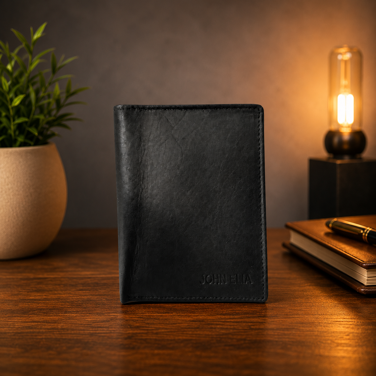 Full Grain Black Leather Wallet