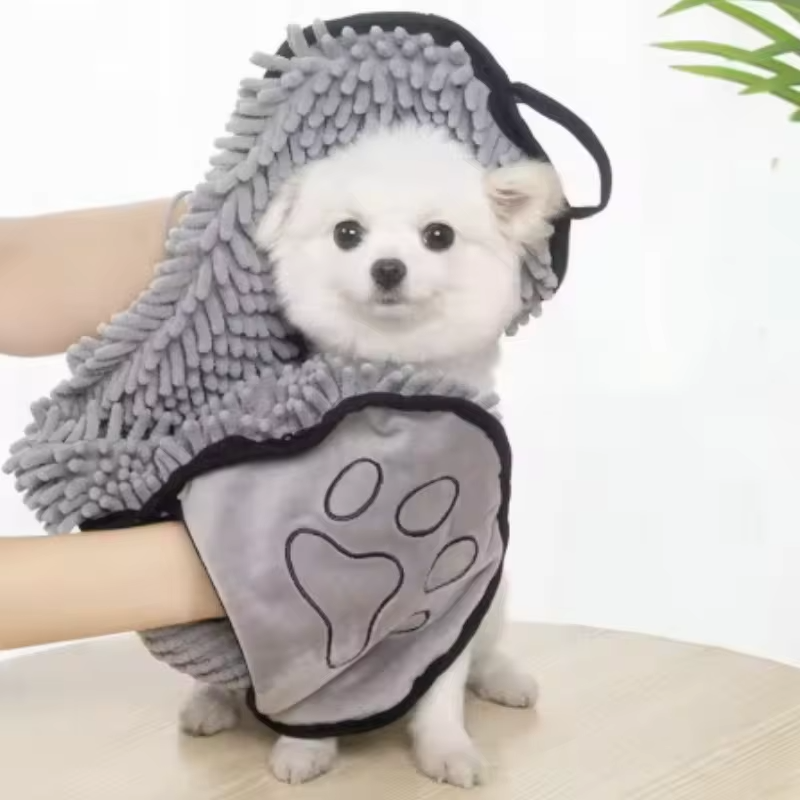 Super Absorbent Pet Towel Quick Dry Dog Cat Bath Towel Soft Drying Robe