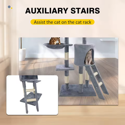 140cm Cat Tree Tower Large Scratching Post Condo for Indoor Cats Stable