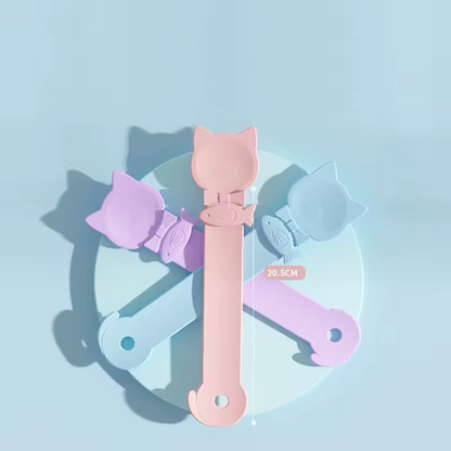 Cat Treat Squeeze Spoon Long Handle Wet Food Puree Dispenser Feeder Tool