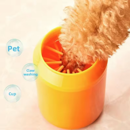 Dog paw cleaner cup, silicone brush, portable foot cleaner