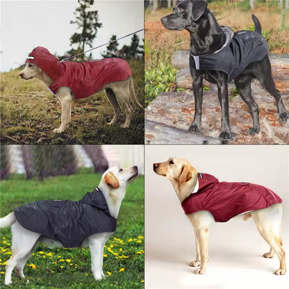 Waterproof Dog Raincoat Reflective Hooded Jacket Rain Poncho All Sizes Dogs