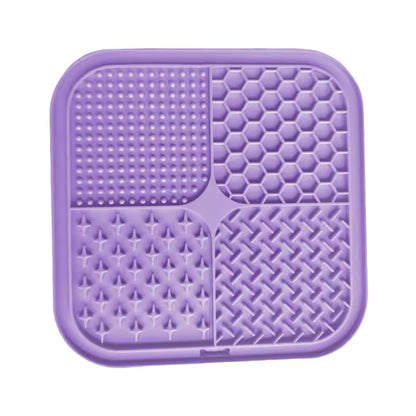 Silicone Pet Lick Mat Slow Feeder Suction Cup Anti Choking Dog and Cat Feeding Mat