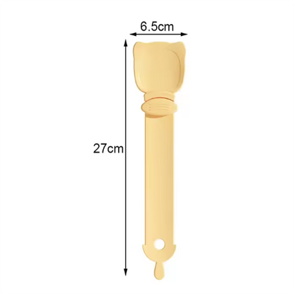 Cat Treat Squeeze Spoon Long Handle Wet Food Puree Dispenser Feeder Tool