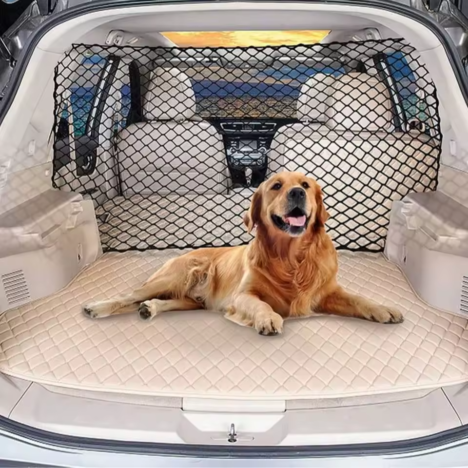 Car Dog Safety Net Boot Barrier Rear Seat Partition Elastic Pet Guard