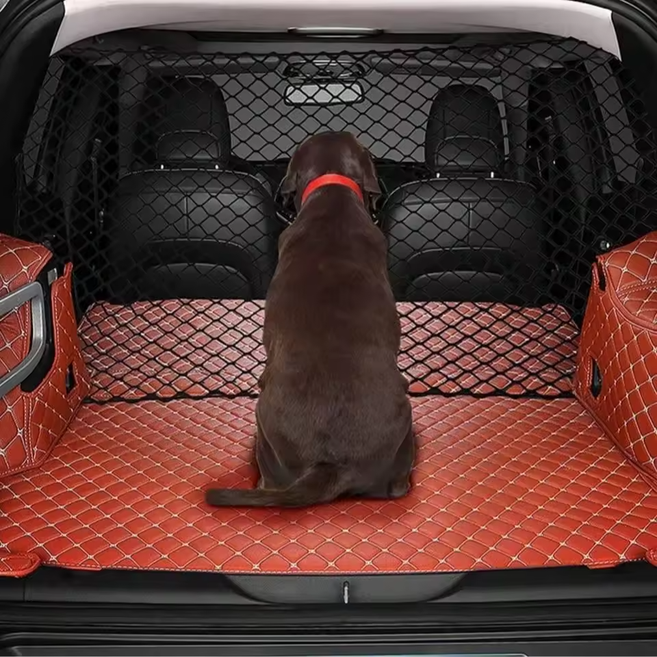 Car Dog Safety Net Boot Barrier Rear Seat Partition Elastic Pet Guard