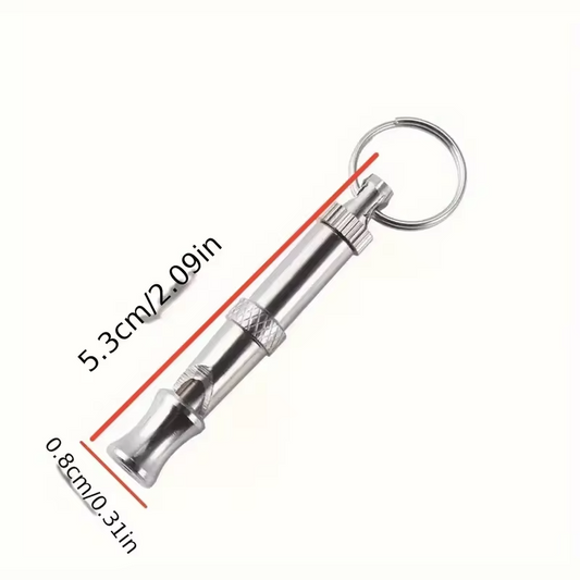 1/2PCS Adjustable Dog Whistle Anti Bark Training Recall with Keyring