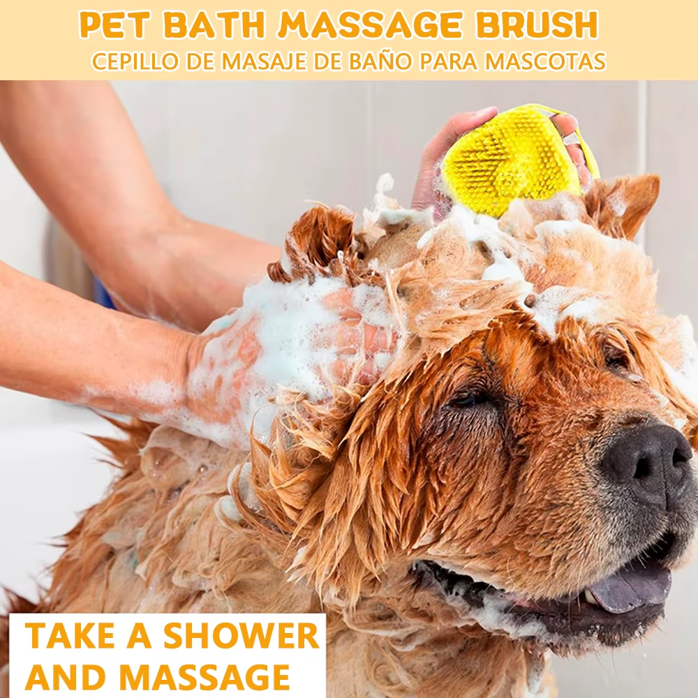 Pet Bath Glove Dog and Cat Silicone Brush Grooming Massage Cleaning Tool