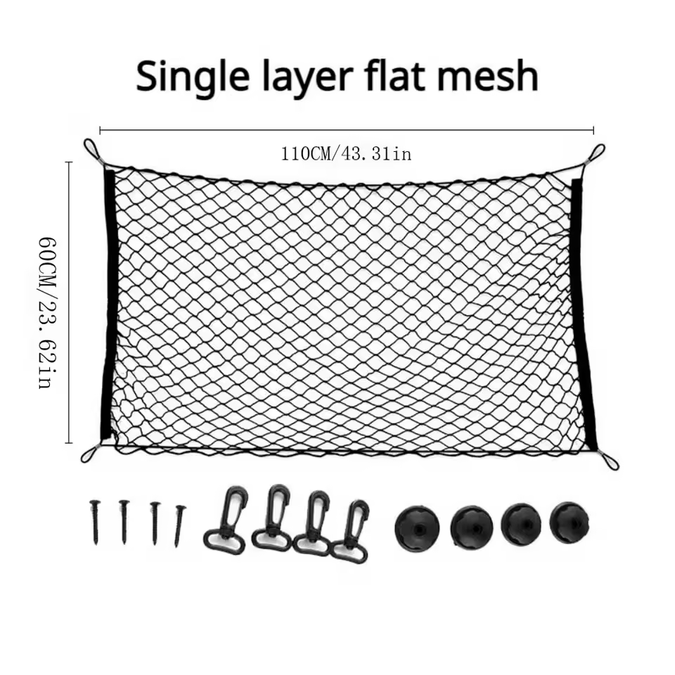 Car Dog Safety Net Boot Barrier Rear Seat Partition Elastic Pet Guard