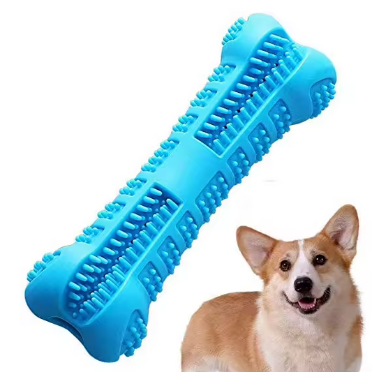 Dog Toothbrush Stick 360° Rubber Chew Toy Teeth Cleaning Small Dogs