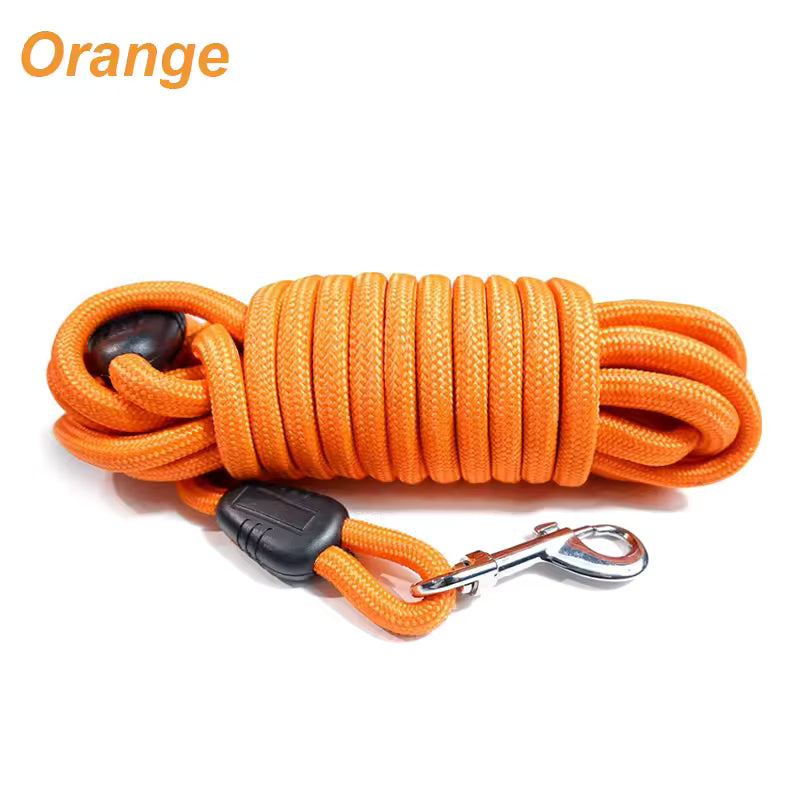 5M 10M 15M Dog Training Lead Heavy Duty Nylon Recall Leash for Large Dogs