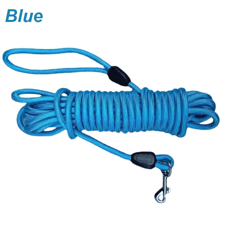 5M 10M 15M Dog Training Lead Heavy Duty Nylon Recall Leash for Large Dogs