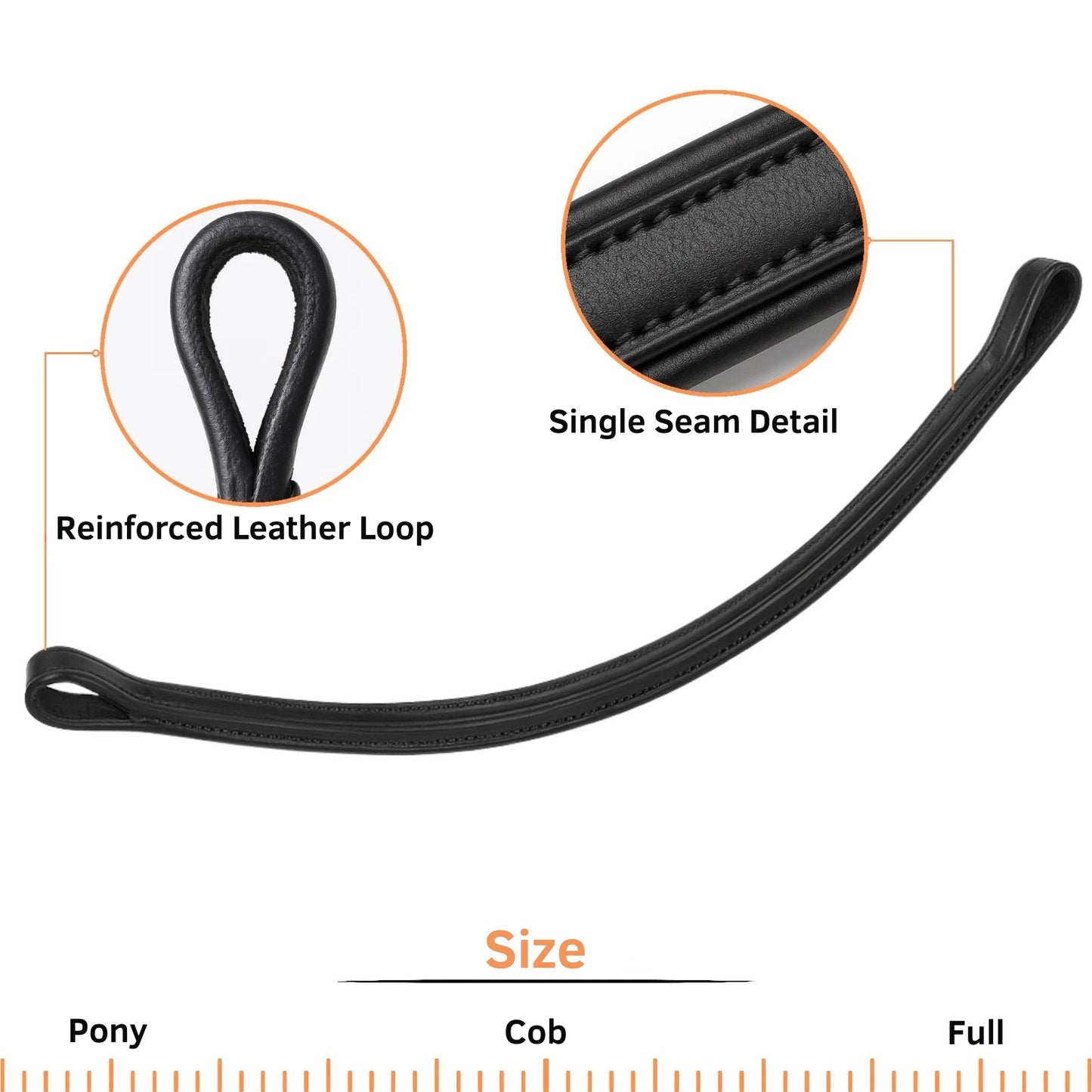 Premium Full-Grain Leather Browband Handmade. - Youshaelia