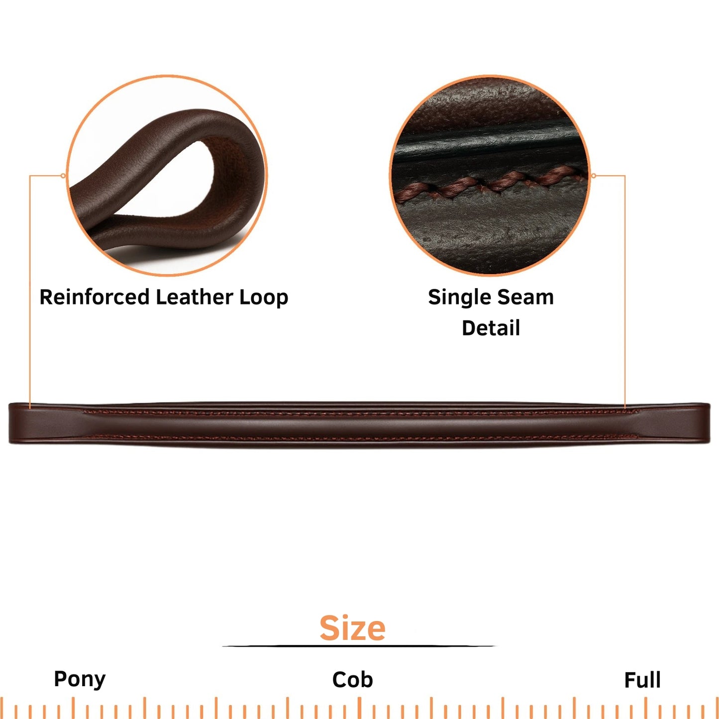 Premium Full-Grain Leather Browband Handmade. - Youshaelia