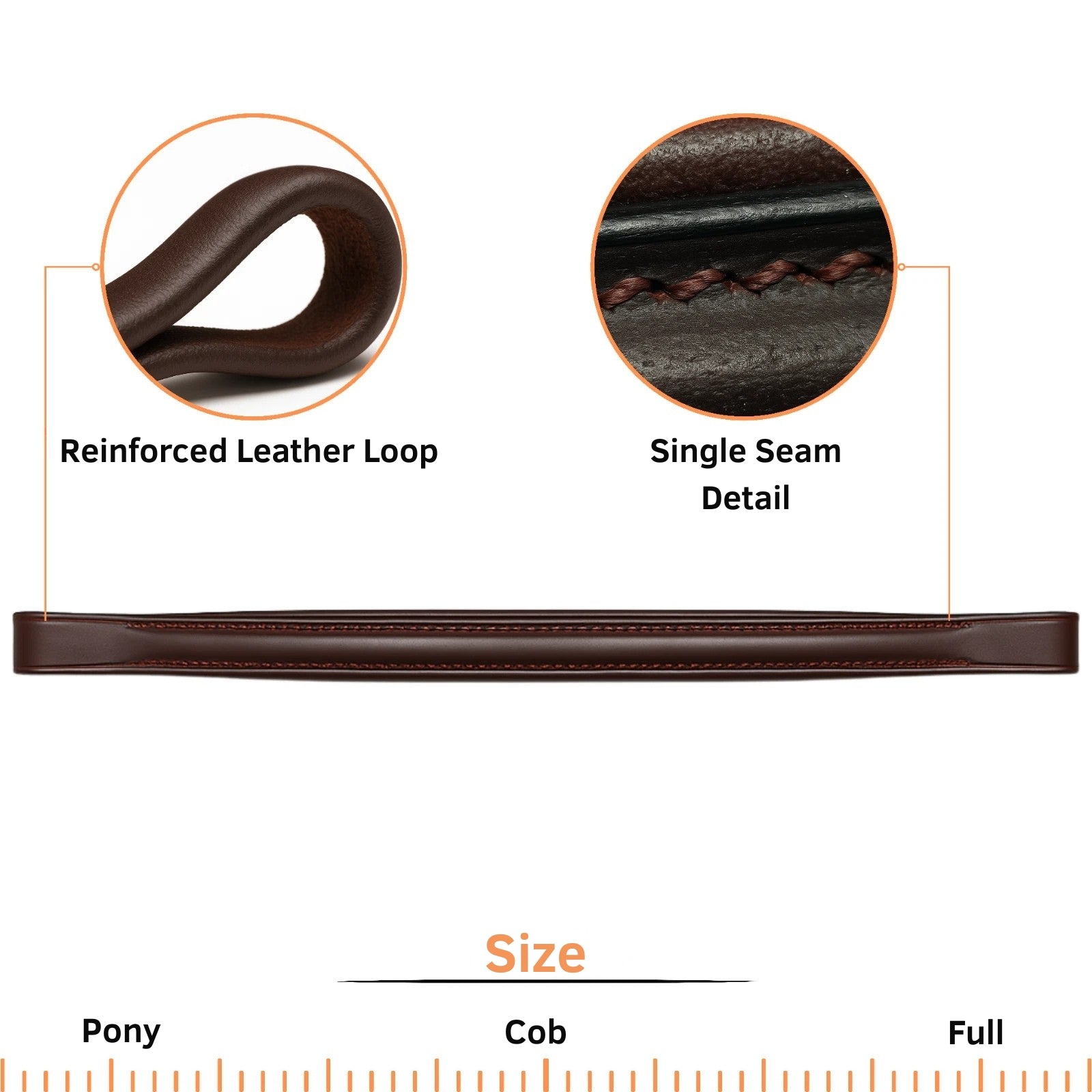 Premium Full-Grain Leather Browband Handmade. - Youshaelia