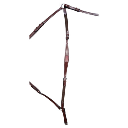 Brown Leather Horse Breastplate – Padded Adjustable Breast Collar - Youshaelia