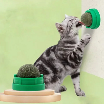 Catnip Mint Ball Cat Toy Teeth Cleaning Chew Lick Toy for Indoor Cats