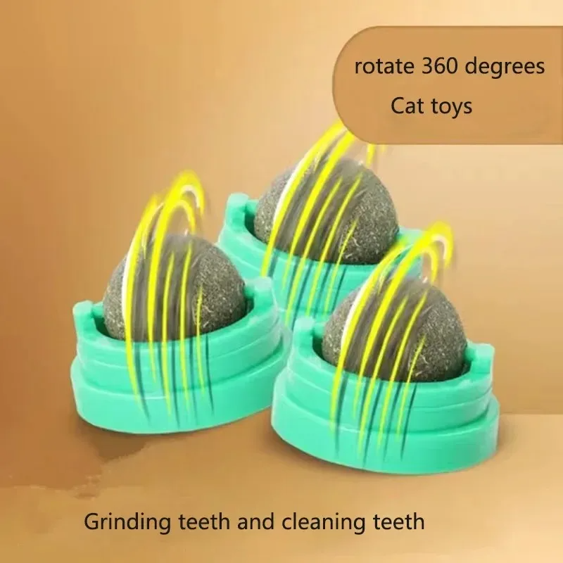Catnip Mint Ball Cat Toy Teeth Cleaning Chew Lick Toy for Indoor Cats