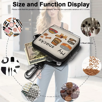 Dog Treat Bag with Clip Zipper Pet Training Pouch Walking Snack Bag