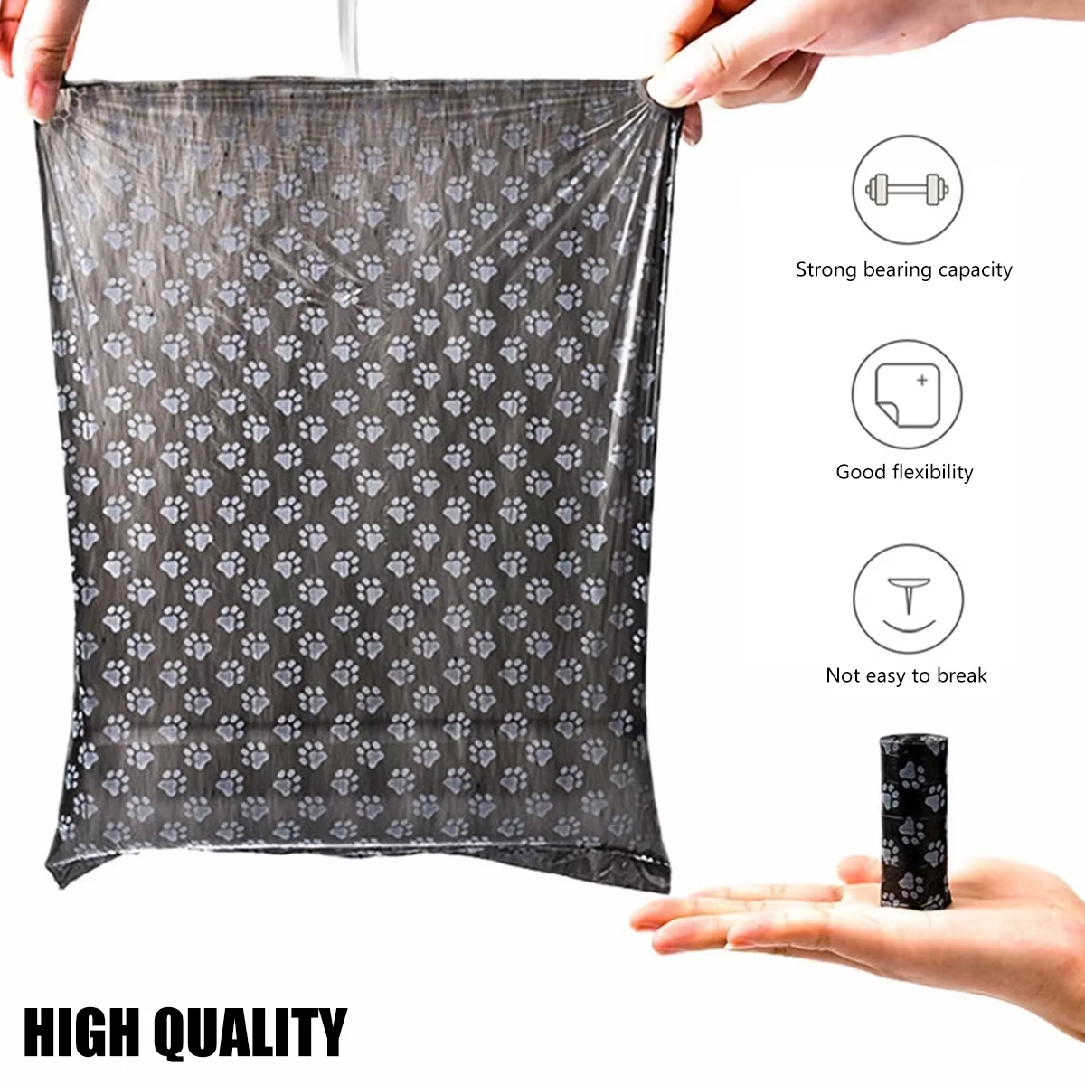 10/30 Rolls Dog Poop Bags Waste Bag Dispenser Pet Pick Up Refill Rolls