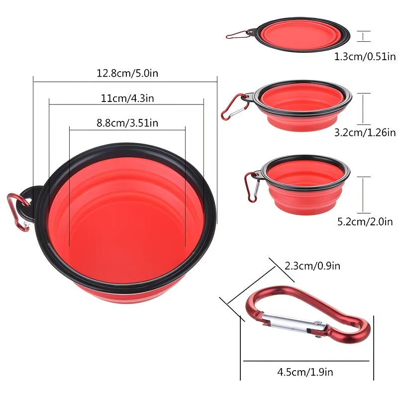 Collapsible Pet Bowl Silicone Dog Cat Travel Food Water Bowl Portable Outdoor