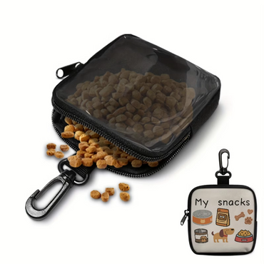 Dog Treat Bag with Clip Zipper Pet Training Pouch Walking Snack Bag
