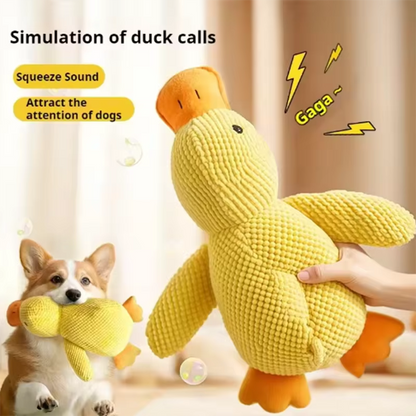 Dog Plush Duck Toy Interactive Squeaky Comfort Toy Puppy Chew Teddy
