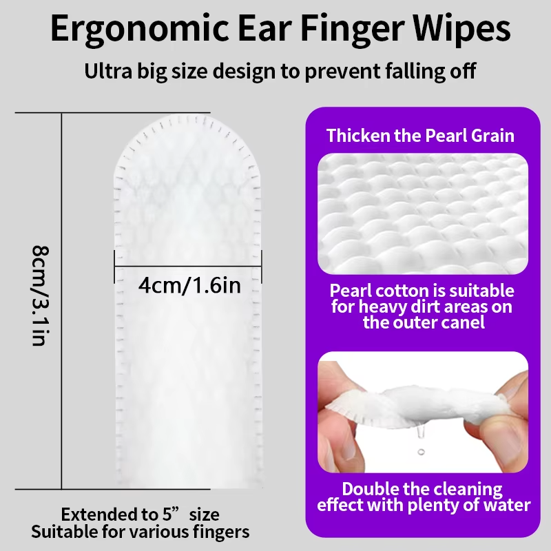 Pet Ear Cleaning Wipes Dog Cat Ear Care Finger Wipes Ear Mite Remover