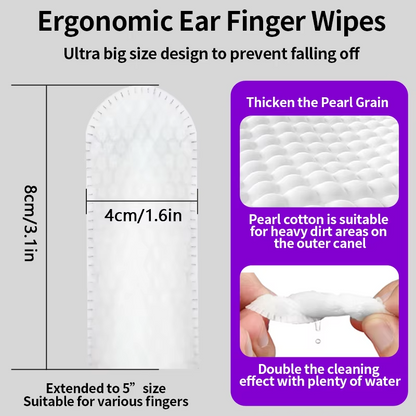 Pet Ear Cleaning Wipes Dog Cat Ear Care Finger Wipes Ear Mite Remover