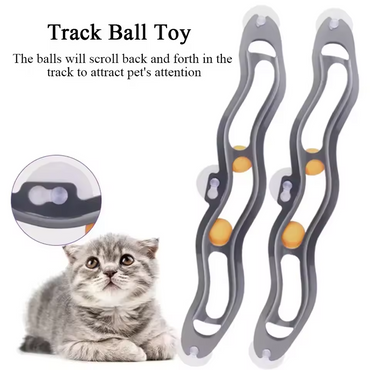 Cat Suction Cup Track Ball Toy Window Interactive Roller Ball Cat Toy